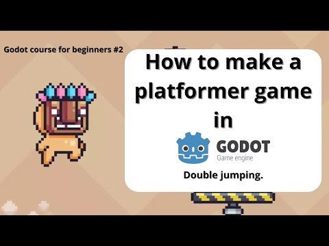 Platformer game in Godot Engine part 2: double jumping. Godot for beginners