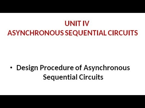 PART-1 | Design Procedure of Asynchronous Sequential circuits with Example | TELUGU