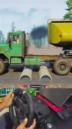 Truck vs Speed Bumps With Extreme Broken Road - Snowrunner Gameplay Ep71 #snowrunner #beamng