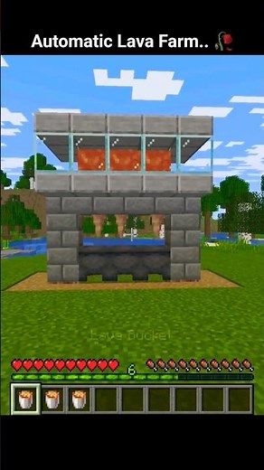 This Automatic Lava Farm That Actually Works 🔥 #mctutorial #shortsminecraft #minecrafttutorial