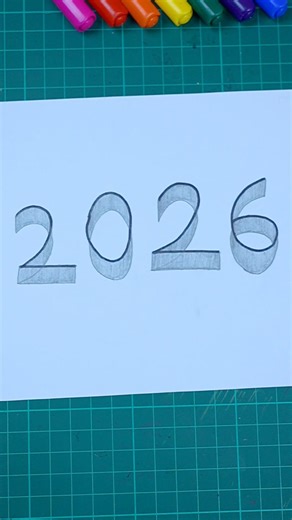 2026 3D Drawing - Happy New Year 🎉🎉 | Creative Art & Craft Ideas