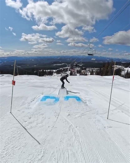Snowboarding Boxes In The Park