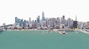 San Francisco,city,scan,map,skyscraper,terrain - 3D model by SENSIET (@asensio)