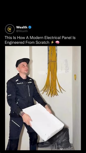 Wealth on Instagram: "Fourteen hours of precision work, dozens of labeled circuits, and zero room for error. 🔌 😳 This entire electrical panel was hand-assembled wire by wire, with every cable measured, routed, labeled, and terminated to exact standards before a single breaker was locked in place. What looks simple on the outside is actually a dense system of load balancing, safety logic, and redundancy, designed to handle real-world electrical demand without failure. Each breaker protects a sp