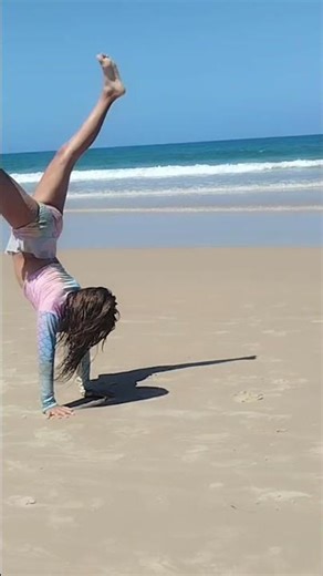 Ginástica na praia