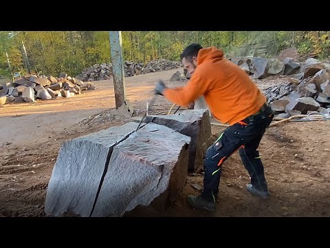 How granite is mined in the Mittweida quarry