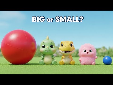 Big vs Small 🟥🔵 | Learn Sizes for Kids | Toddler Learning Video