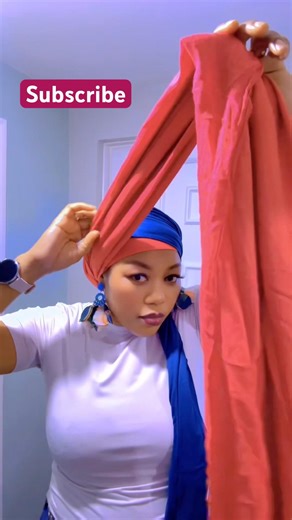 Easy head wrap/turban, scarf tutorial for short hair #shortsfeed #youtube #howto ‪@CalistaStarBeauty‬