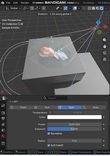 Light targeting and overlays in Blender 3d