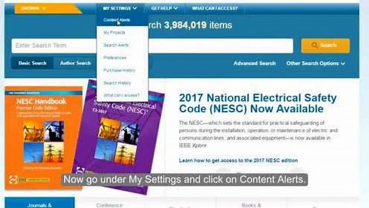 IEEE Xplore使用指南：文献订阅