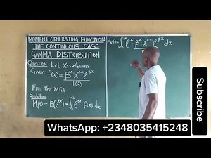 Moment Generating Function of Gamma Distribution | The Continuous Case #MomentGeneratingFunction