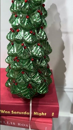 Raz 12.5" Lighted O Tannenbaum Glass Trees Christmas Decoration 4523137