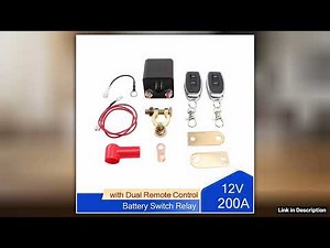 12V 200A Remote Car Control Battery Disconnect Switch Battery Switch Relay AntiTheft Upgrade Preven