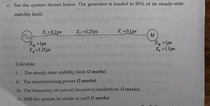Problem statementFor the single‐line system shown below the g... | Filo
