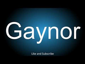 How to correctly pronounce in American and British English - Gaynor.