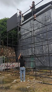 stage led screen panel set up #screen #display #panel #media #ledscreen #leddisplay #ledwall #billboard #sign #factory #bigscreen #waterproof #stage | Led Screen Display Factory