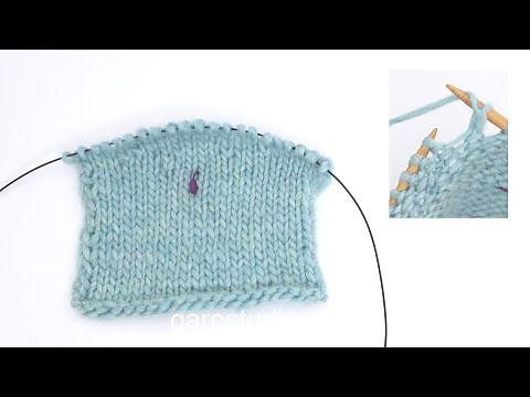How to work German Short Rows – with a double stitch back and forth on the needle