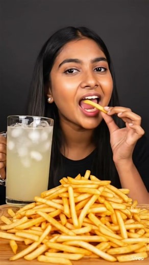 Crispy French Friesand Cool Drink ASMR Mukbang#thecrezybite #asmr #mukbang #shorts #satisfying