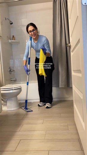 Brenda on Instagram: "I get the mop from cotsco and instead of having multiple mop heads I use rags and they stick just as easily #moppingfloors #howtomopfloors"