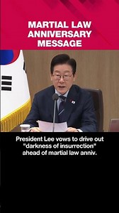 Lee vows to drive out "darkness of insurrection" ahead of martial law anniversary