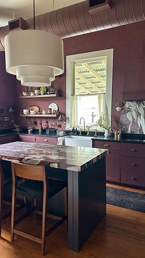 3.6M views · 83K reactions | 8 MONTHS OF DIY KITCHEN RENO ⚡️ Comment LINK for a roundup of kitchen links! Side note: I love that when I chose this burgundy 8 months ago some of y’all thought I was crazy, and now it seems to be one the trendiest colors of 2024! ♥️ #kitchenrenovation #diyrenovation #homeimprovement | Renee Renovates | Facebook