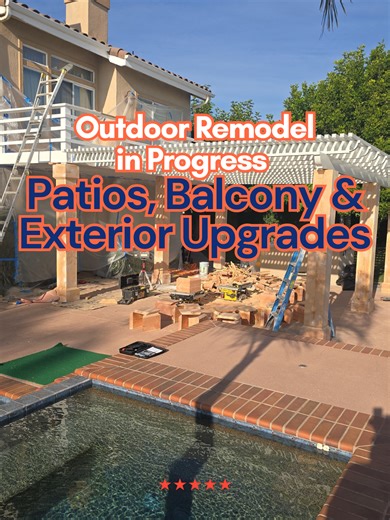 Progress in action! From patios and fascia boards to a rebuilt balcony, fencing, and patio covers — step by step, this outdoor space is transforming. Watch for the full transformation! 📞 Call for a free quote: 855-665-0708 📍 Los Angeles, CA #LevelUpContractor #HomeRemodel #OutdoorLiving #PatioDesign #losangelescontractor #fyp #explore #la