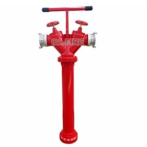 [Hot Item] Fire Protection 2 Outlet DN65 Fire Water Fire Hydrant for Water System with Under Elbow
