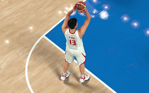 玩2K先打好基础，玩家用姚明演示2K训练营所有内线技术在实战中的应用。