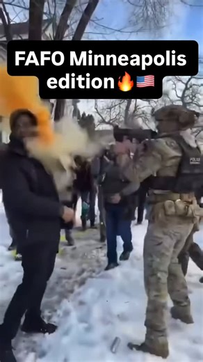 Jonathan Choe on Instagram: "Dumbass far-left activist tries to snatch gun from an ICE agent. He literally faced the consequences. #minneapolis"