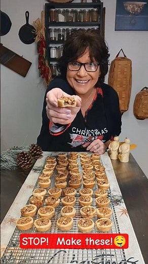 Mini Pecan Tarts | The Best Bite-Sized Holiday Dessert! #christmascookies #shorts #baking