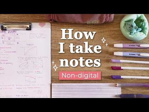How to take handwritten notes efficiently ✍️ stationery + layout ideas, pinterest inspired 🎀