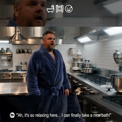 Man in Bathrobe Walks Into Smoke-Filled Room Thinking It's Bathroom, But It's Actually a Kitchen! 😱