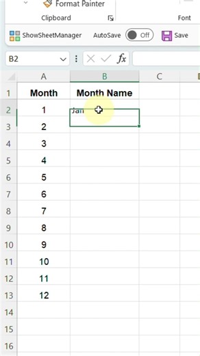 Convert Numbers to Month Names Instantly #OnlyExcelTricks #ExcelShorts
