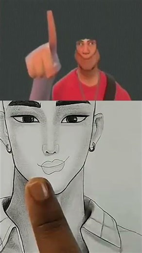 How to draw a beautiful hair and a mouth😮 #memes #shorts