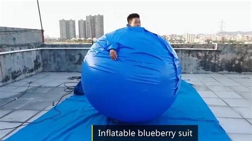 Rainbow Design Inflatable PVC Ball Game Suit Inflatable Blueberry Suit