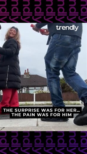 Confetti bomb goes off the wrong direction during Valentine’s surprise