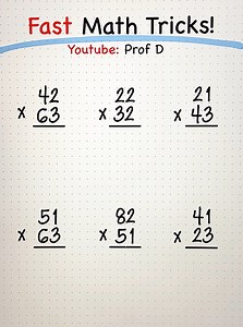 Fast Math Tricks - Multiplying 2 Digit Numbers up to 100 - The FAST! | Prof D