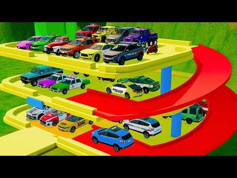 TRANSPORTING ALL NEW POLICE CARS & EMERGENCY VEHICLES WITH BIG TRUCKS! - Farming Simulator 22