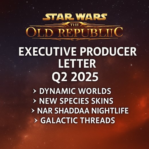 SWTOR Q2 2025 Update: Dynamic Encounters, New Species Skins, and Galactic Threads Incoming