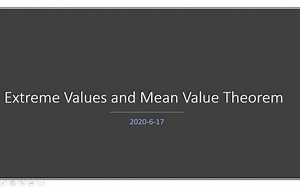 2020-6-17 extreme values and mean value theorem