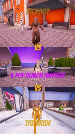 K Pop Demon Hunters vs The Bride vs Bigfoot! #shorts #fortnite