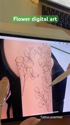 Procreate flowers 😍 #procreate #procreateart #digitalart #drawing