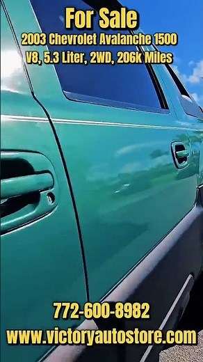 📍 For Sale 💪 2003 Chevrolet Avalanche 1500 | V8 Power Meets Classic Utility | Victory Auto Store