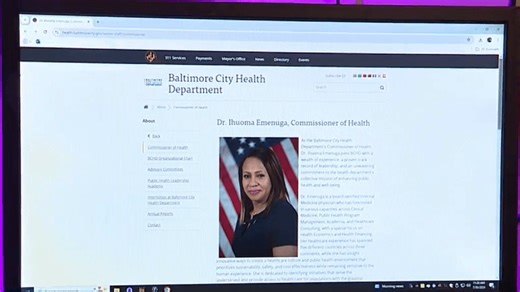 Baltimore City health commissioner abruptly terminated