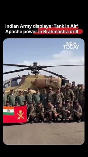 Indian Army Apache Showcases Firepower in Brahmastra Drill at Pokhran Range #shorts