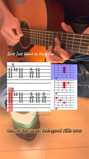 Easy Guitar with Ryo | Girls Just Want to Have Fun – That Legendary Intro! #GirlsJustWantToHaveFun #CyndiLauper #Guitarist #GuitarReel #EasyGuitarRiffs... | Instagram