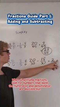 Fractions made EASY: Adding and Subtracting #maths #education #mathhelp #fractions #fractionfun