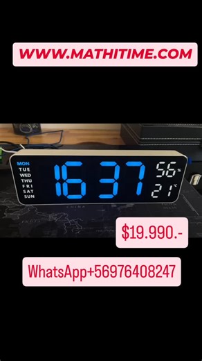 Mathi Time | Relojes hombre y mujer Todos los Estilos , hogar on Instagram: "🕒 Reloj Digital Multifunción ¡Tu aliado perfecto para el hogar u oficina! ✨ CARACTERÍSTICAS DESTACADAS: 1️⃣ Pantalla completa y clara Muestra hora, día, temperatura y humedad en un solo vistazo. ⏰ Doble alarma personalizable Programa 2 alarmas independientes según tus necesidades. Nº5: Lunes a viernes Nº6: Lunes a sábado Nº7: Todos los días 🌓 Formato personalizable Cambia fácilmente entre 12/24 horas y °C/°F con solo 