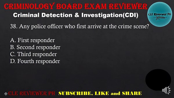 CDI 1 Reviewer | Part 2 | Crime Detection and Investigation | CLE Reviewer PH
