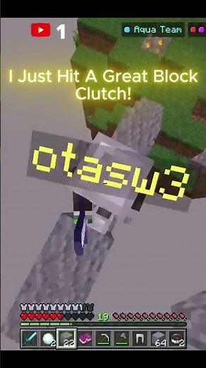 I Just Hit A Great Block Clutch In The Hive! #minecraft #clutch #blockclutch